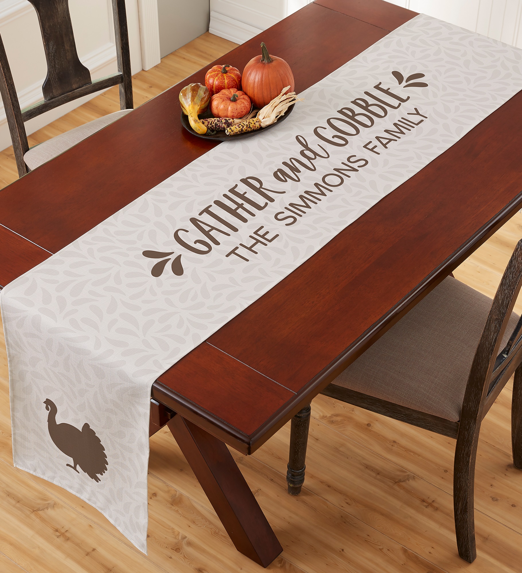 Gather & Gobble Personalized Table Runner